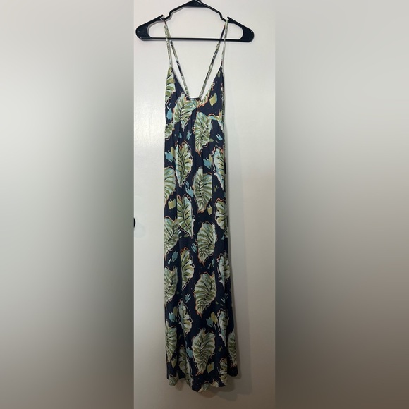 Pataloha Blue and Black Sleeveless Maxi Sundress - Picture 1 of 5